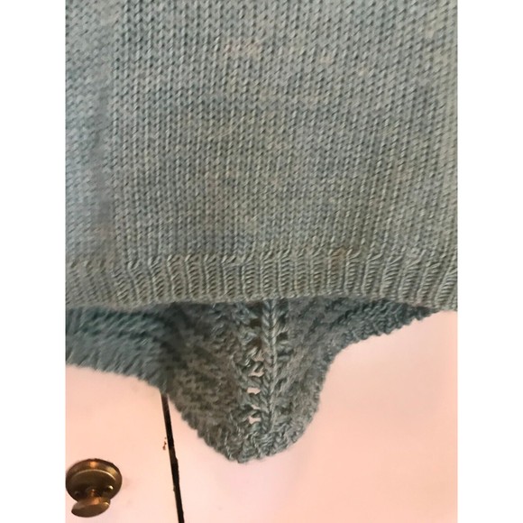 Fenn Wright Manson Green Open Mixed Knit Long Sleeve High-Low Tunic Sweater S - Picture 4 of 11